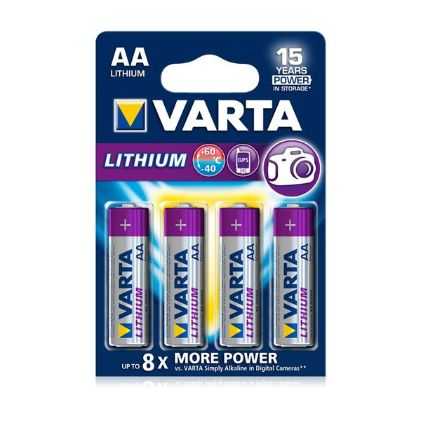 4x Varta Batterie Professional Lithium AA f. Praktica DCZ 1.3