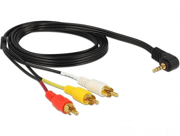 A/V Kabel vergoldet abgewinkelt f. JVC GZ-MG364EK